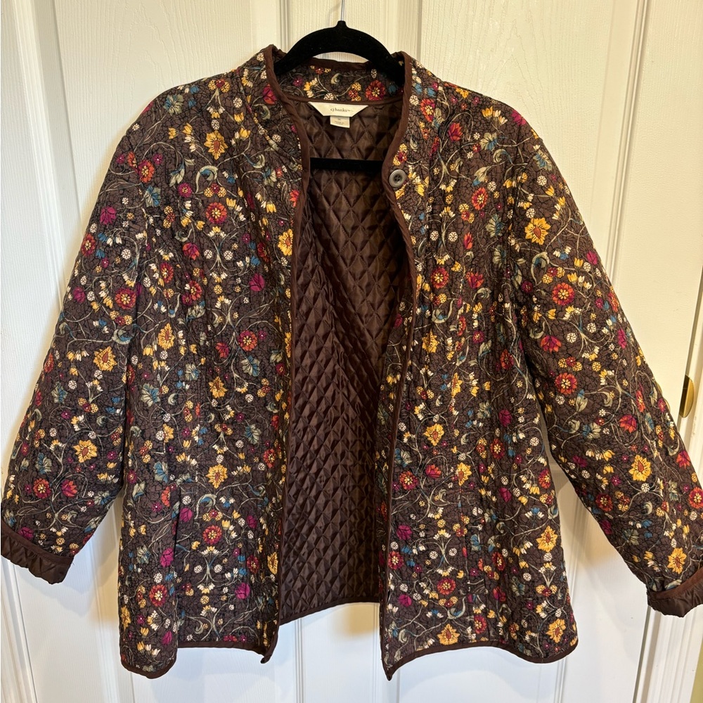 Quilted Jacket Floral Print